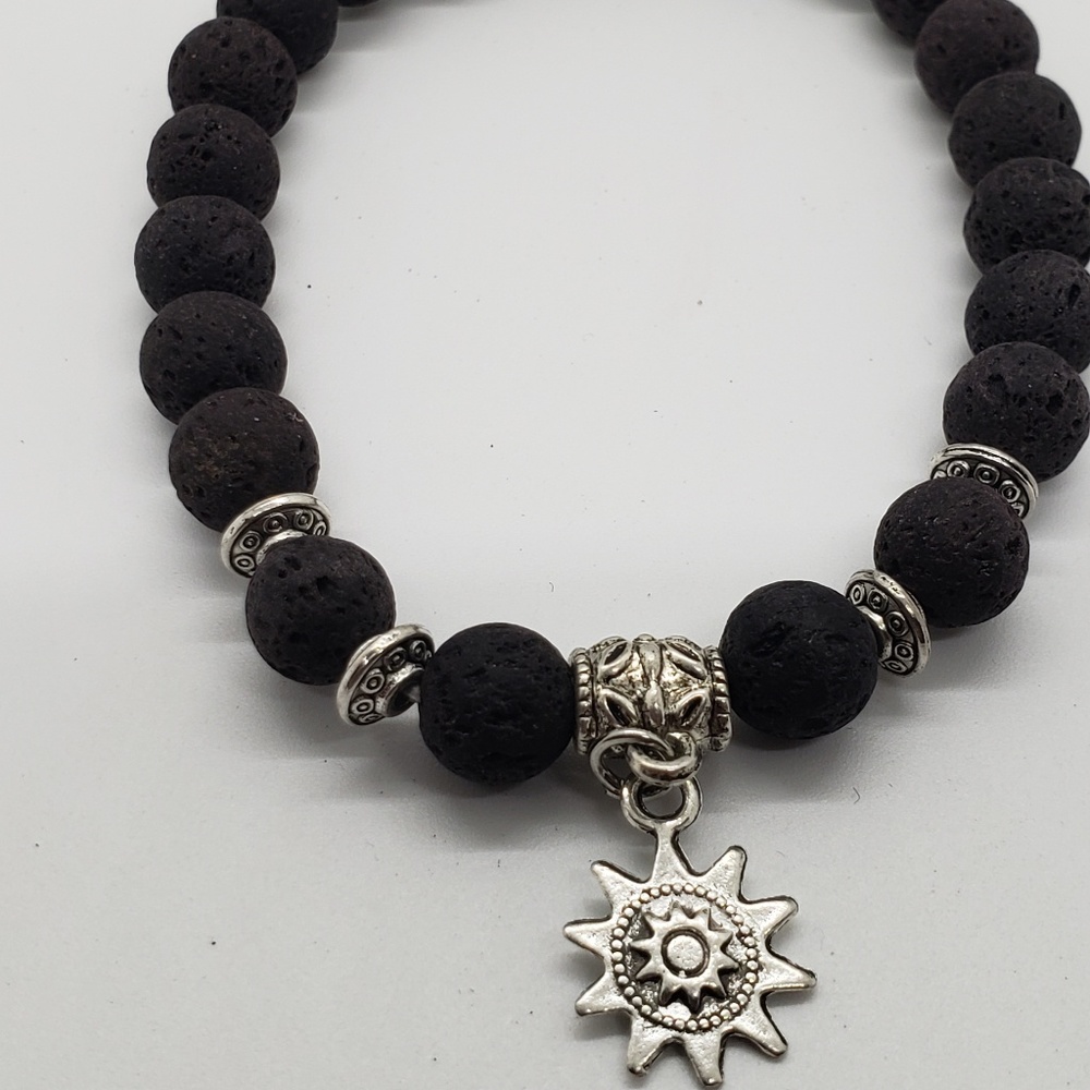 Black bead bracelet